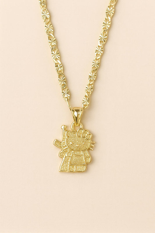 Hello Kitty With Rifle Necklace