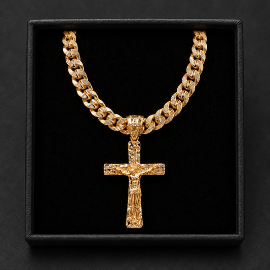 Cross Cuban chain 24inch